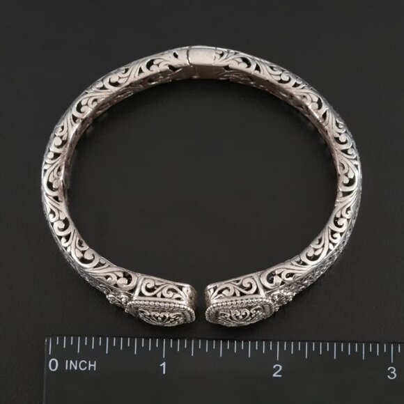 Gorgeous Sarda Sterling Scrollwork Bracelet - Picture 2 of 4